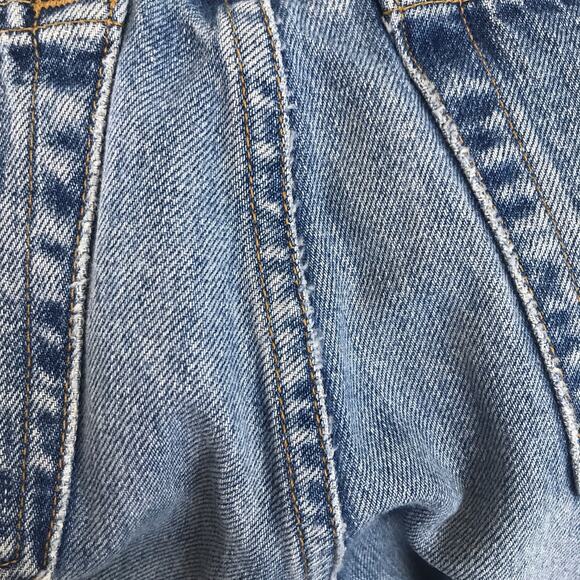 Re/Done Levi's High Rise Stove Pipe Medium Vain Upcycled Raw Hem Crop Jeans READ - Picture 12 of 14